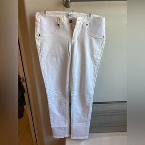 Paige maternity white skinny jeans